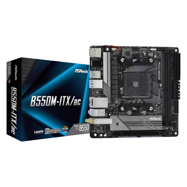 Материнська плата asrock b550m-itx/ac - Фото 2 Материнська плата asrock b550m-itx/ac - зображення 2