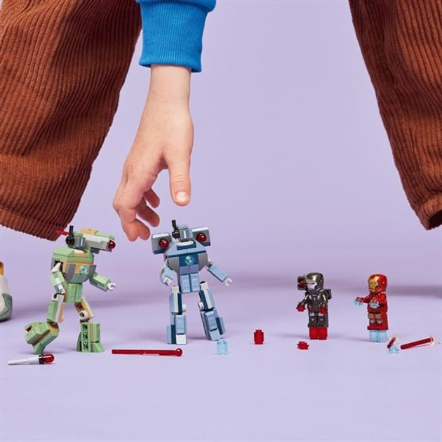 Конструктор LEGO Super Heroes Залізна людина та Військова машина проти дронів Хаммера 204 деталі 76320 (5702017817927) - зображення 3