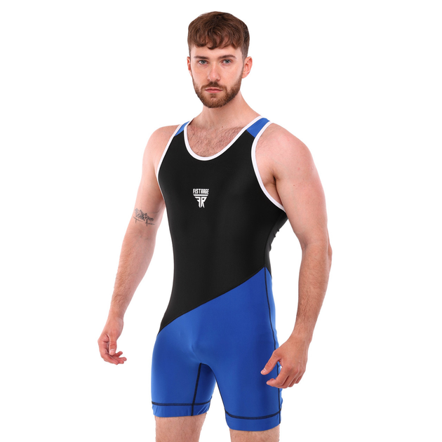 Трико для борьбы и тяжелой атлетики Fistrage Fight Gear 4552 размер M (158-162см) Black-Blue 