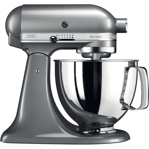 Кухонная машина KitchenAid Artisan 4,8 л 5KSM125ECU с откидным блоком серебристый - изображение 2