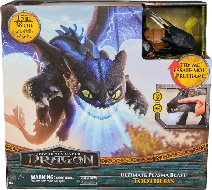 Фігурка Toothless Spin Master How to Train Your Dragon зі світлом і звуком (681147058835) - зображення 1