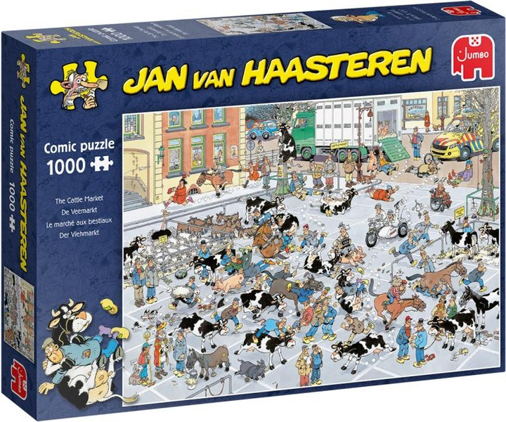 Пазл Jumbo Jan van Haasteren Ринок худоби ViehMarkt 1000 елементів (8710126190753) - зображення 1