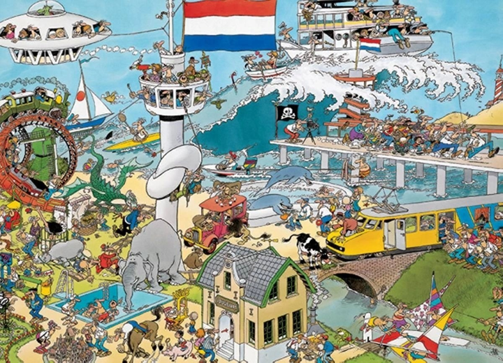 Puzzle Jumbo Jan van Haasteren Powietrze, ląd i woda 1000 elementów (8710126819128) - obraz 2