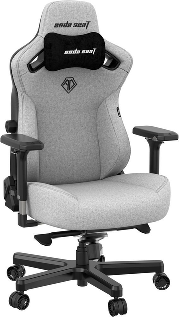 Fotel gamingowy Anda Seat Kaiser 3 Size XL Fabric Grey (AD12YDC-XL-01-G-PV/F) - obraz 2