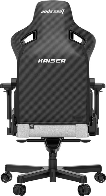 Fotel gamingowy Anda Seat Kaiser 3 Size XL Fabric Grey (AD12YDC-XL-01-G-PV/F) - obraz 4