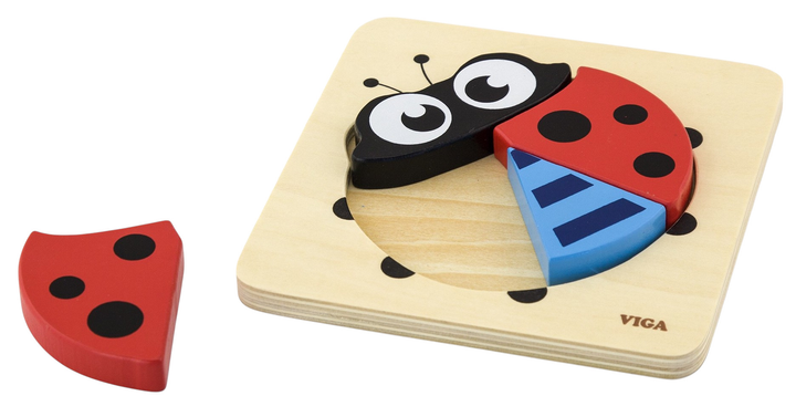 Drewniany mini puzzle Viga na podkładce Biedronka 50168 (6934510501686) - obraz 3