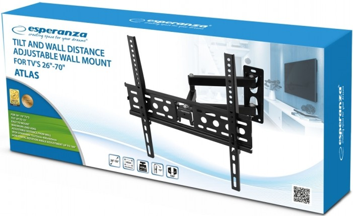 Uchwyt ścienny Esperanza ERW016 do TV 26"-70" (5901299959008) - obraz 7