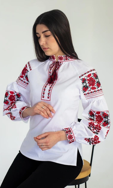 Вишиванка жіноча vishivano4ka 2290-б 42 біла - Фото 1 Вишиванка жіноча vishivano4ka 2290-б 42 біла - зображення 1