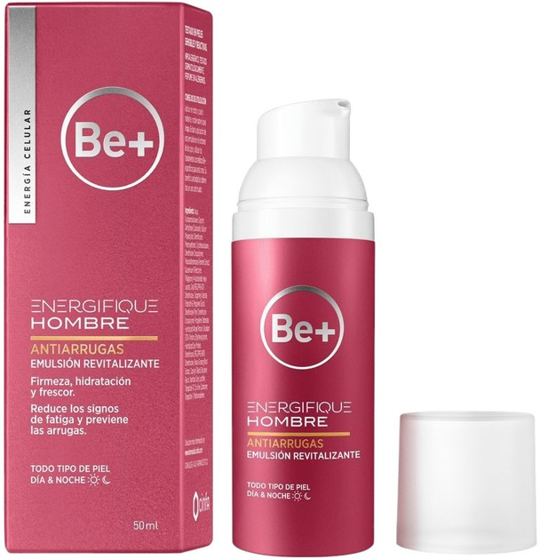 Емульсія для обличчя Be+ Energifique Anti-Wrinkle для чоловіків 50 мл (8470001960825) - зображення 2