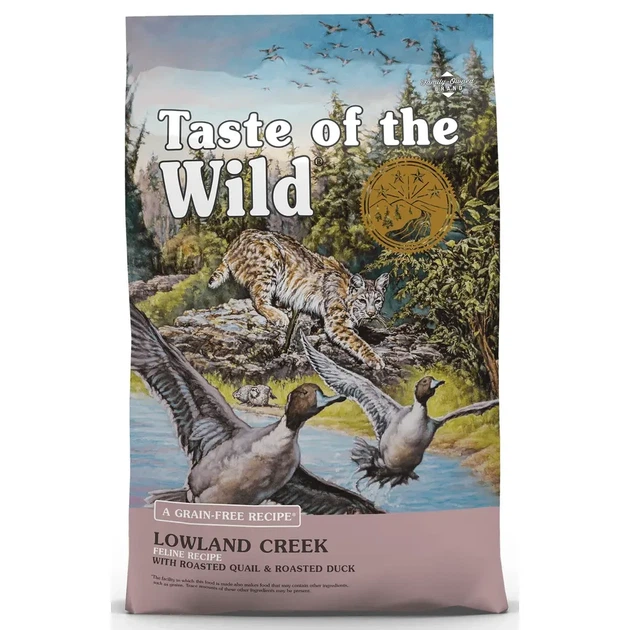 Сухой корм для кошек Taste of the Wild Lowland Creek Feline Formula с уткой 6.6 кг - Фото 1 Сухой корм для кошек Taste of the Wild Lowland Creek Feline Formula с уткой 6.6 кг - изображение 1
