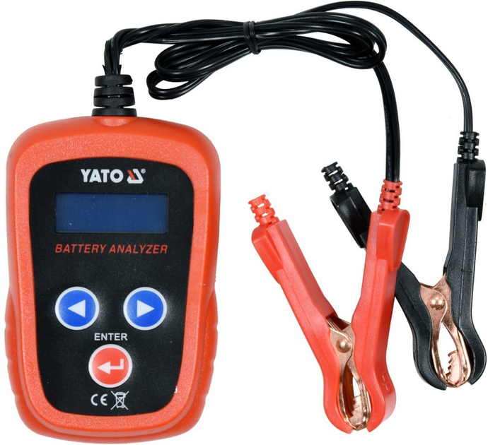 Електронний тестер акумуляторів YATO YT-83113 (5906083057854) - зображення 1