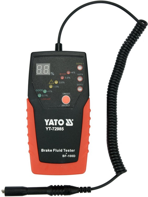 Tester płynu hamulcowego YATO z elektronicznym wyświetlaczem i elastyczną sondą YT-72985 (5906083061424) - obraz 2