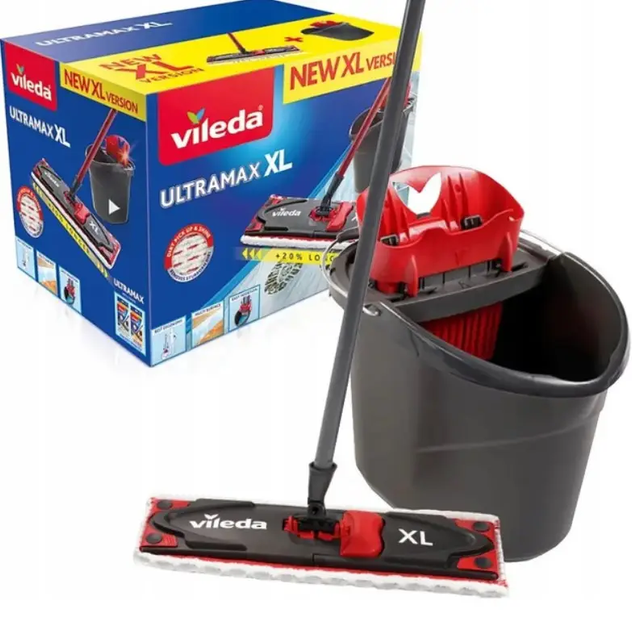 Набор для уборки Vileda Ultramax XL насадка 42х14 см, длина ручки 120 см, объем ведра 10 л (160932) - изображение 5