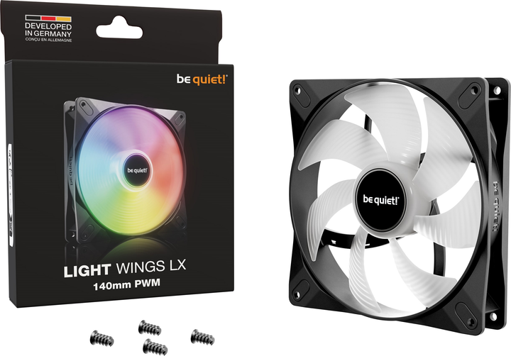 Wentylator be quiet! Light Wings LX 140mm PWM Black (BL126) - obraz 4