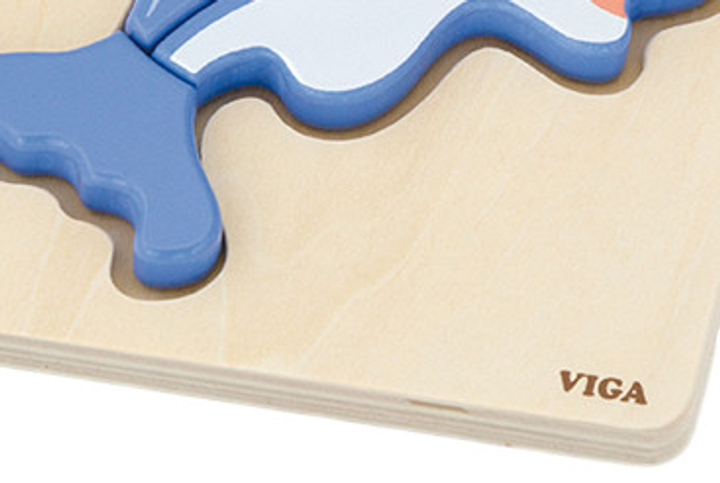 Drewniany mini puzzle Viga na podkładce Rybka 59934 (6934510599348) - obraz 2