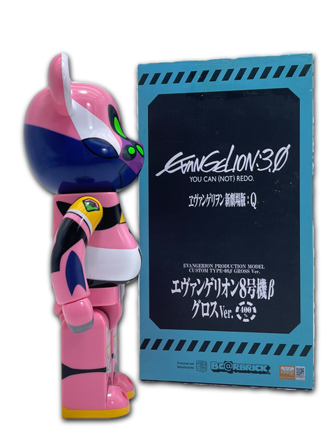 Статуэтка Bearbrick x EVANGELION EVA-08 GROSS x PINK 400% 28 см Medicom Toy Евангелион 08 - изображение 5