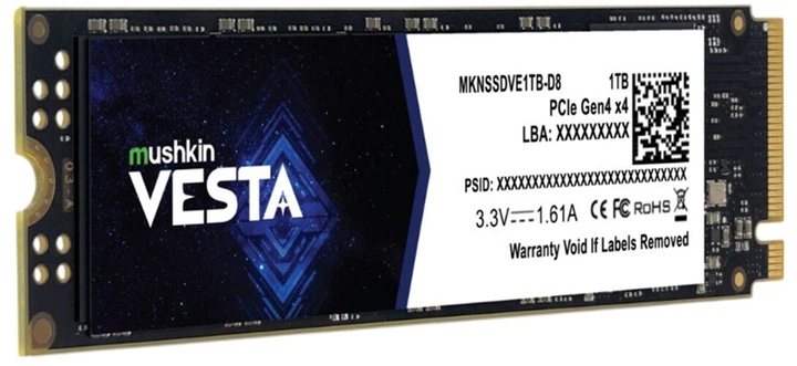 SSD диск Mushkin Vesta 1TB M.2 2280 PCI Express 4.0 x4 NVMe 1.4 3D NAND TLC (846651037510) - зображення 3