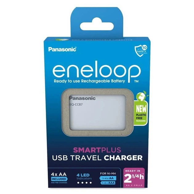Зарядний пристрій Panasonic Eneloop ready USB in/out з функцією Power Bank + AA 2000 mAh ( 2000 мАг ) 29017 - Фото 1 Зарядний пристрій Panasonic Eneloop ready USB in/out з функцією Power Bank + AA 2000 mAh ( 2000 мАг ) 29017 - зображення 1