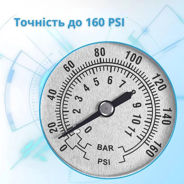 Ручний насос для велосипеда, іграшок, мʼяча, матраців, коліс Bodasan з манометром (07111) - Фото 6 Ручний насос для велосипеда, іграшок, мʼяча, матраців, коліс Bodasan з манометром (07111) - зображення 6