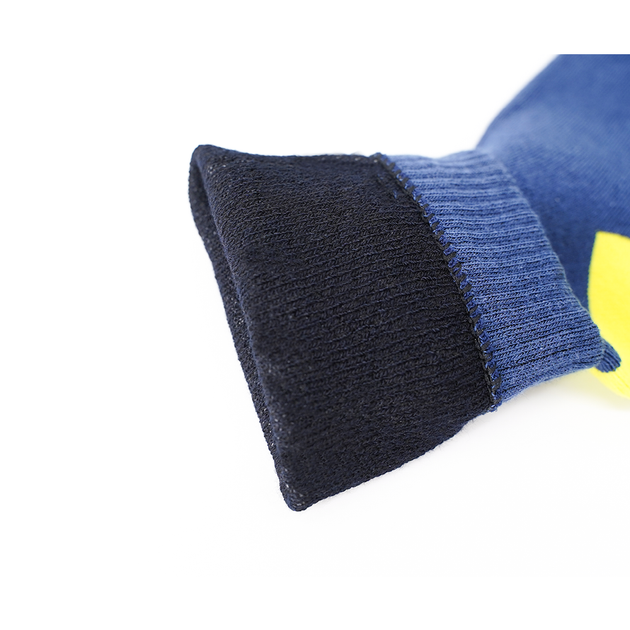 Шкарпетки водонепроникні Dexshell DS683NLL Ultra Thin Crew NL розмір L/43-46 ергономічні та міцні Синій/Жовтий - зображення 4