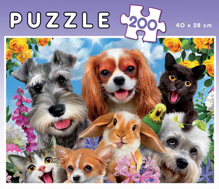 Puzzle Educa Selfie Pet Parade 200 elementów (80-19293) (8412668195646) - obraz 2