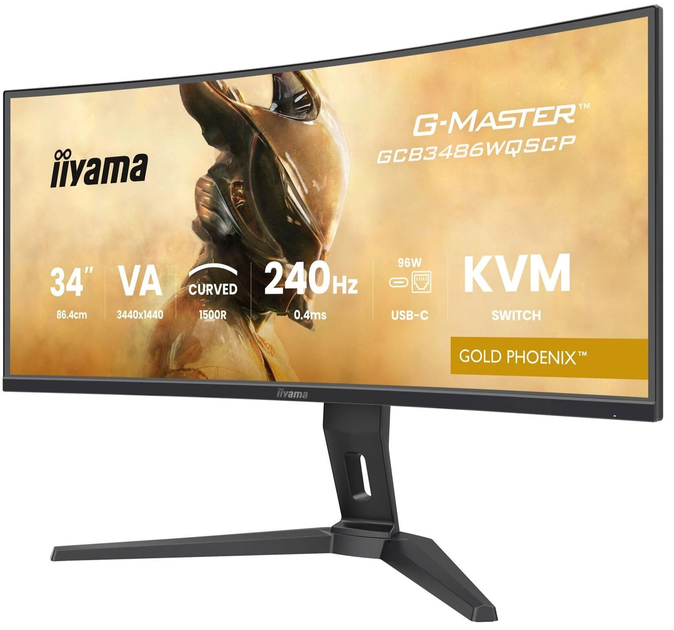 Monitor 34" iiyama G-Master GCB3486WQSCP-B1 Gold Phoenix (GCB3486WQSCP-B1) - obraz 2