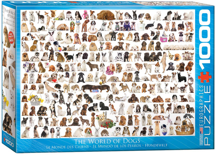 Puzzle EuroGraphics Świat psów 1000 elementów (628136605816) - obraz 1