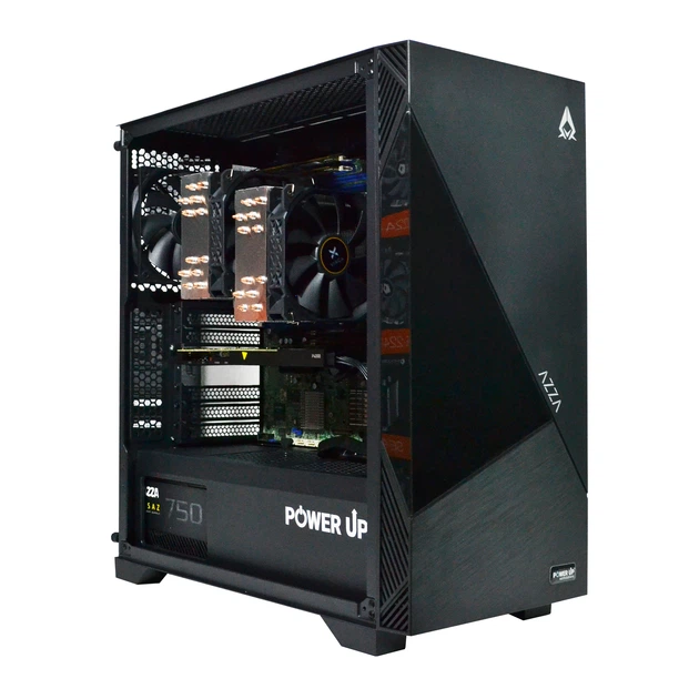 Двухпроцессорная рабочая станция PowerUp #460 Xeon E5 2690 v3 x2 / 64 GB / SSD 512GB / NVIDIA Quadro P4000 8GB специализированная многопроцессорная вычислительная для разработки - изображение 2
