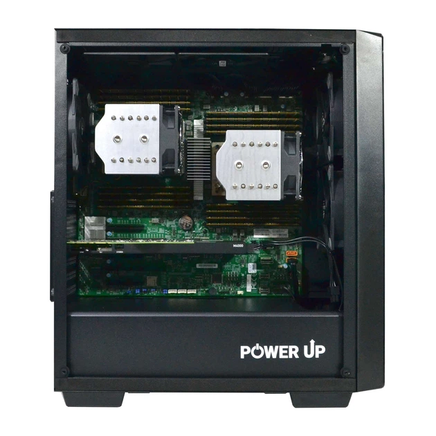 Двухпроцессорная рабочая станция PowerUp #370 AMD EPYC 7551 x2 / 64 GB / SSD 512GB / NVIDIA Quadro M4000 8GB специализированная многопроцессорная вычислительная для разработки - изображение 3