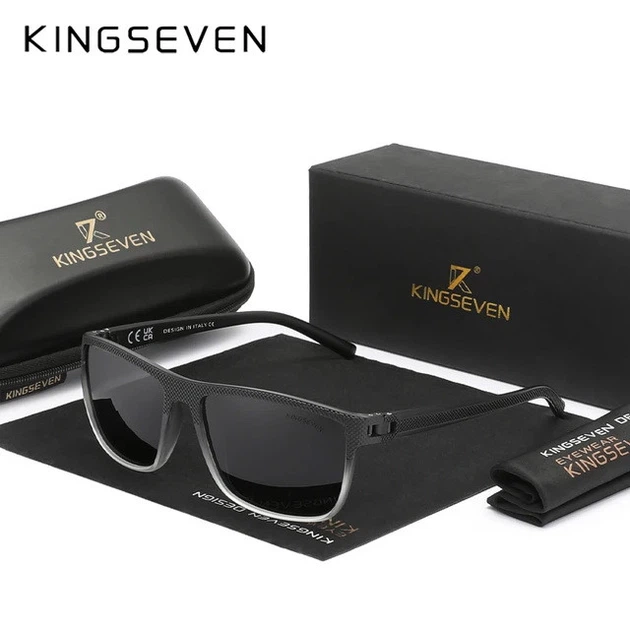Чоловічі поляризаційні сонцезахисні окуляри KINGSEVEN LC755 Gradient Black Gray - Фото 1 Чоловічі поляризаційні сонцезахисні окуляри KINGSEVEN LC755 Gradient Black Gray - зображення 1