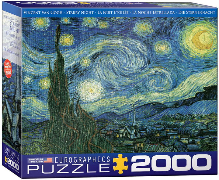 Puzzle EuroGraphics "Gwiaździsta noc" Vincent van Gogh 2000 elementów (628136812047) - obraz 1