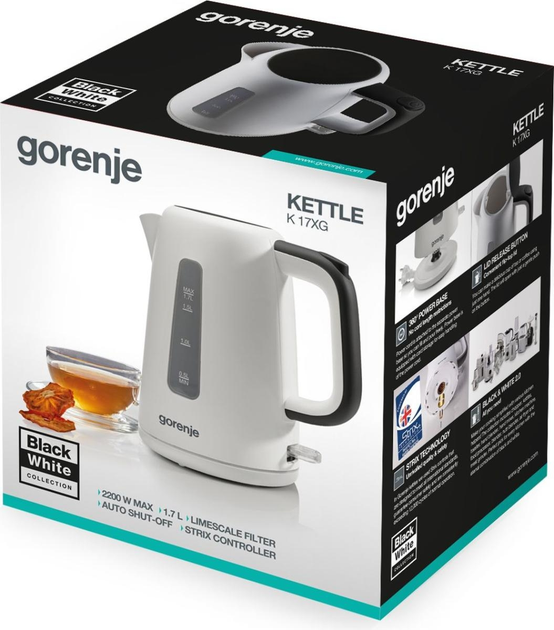 Електрочайник Gorenje K17XG 2200 Вт - изображение 8