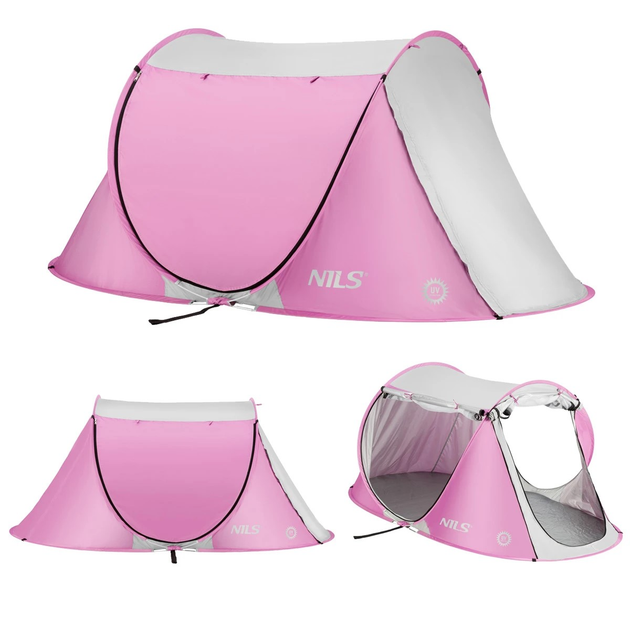 Пляжний намет Nils Camp саморозкладний NC3043 Рожевий (5907695523683) - зображення 12