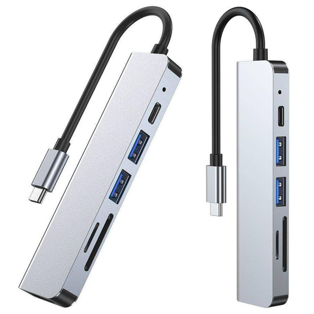 RT-153158 専用 Usb хаб перехідник type с на юсб 6в1 hub адаптер на тайп сі для