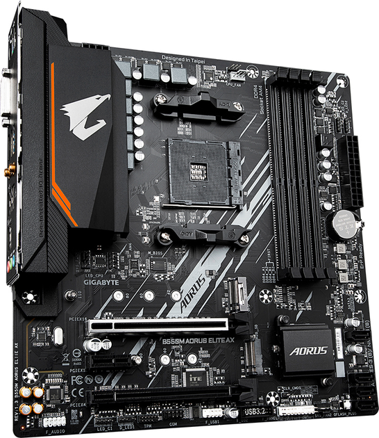 Материнська плата Gigabyte B550M Aorus Elite AX (sAM4, AMD B550, PCI-Ex16) - зображення 2