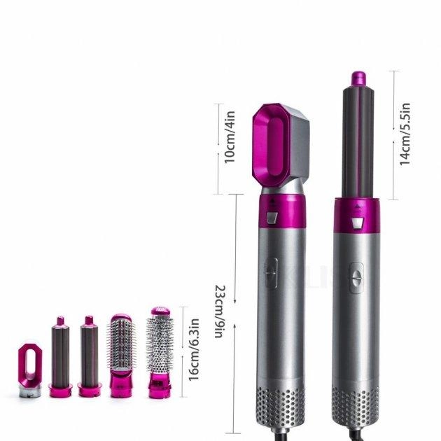 Фен мультистайлер Hot Air Styler PRO Стайлер 5в1 укладання волосся й надання об'єму 1000 Вт - зображення 5