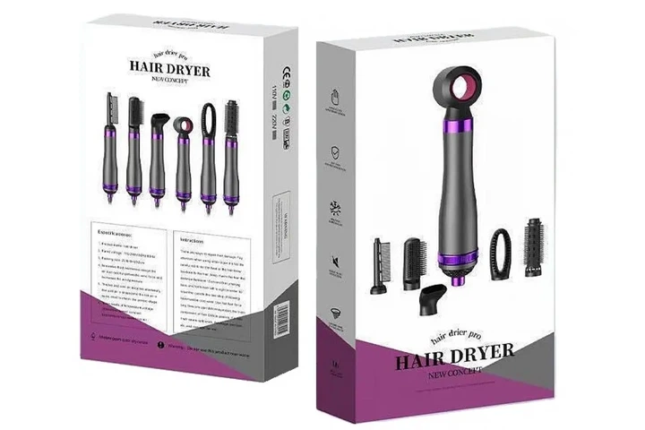 Фен щітка стайлер для волосся HAIRE DRYER 6в1 1300 Вт 6 режимів роботи - зображення 2