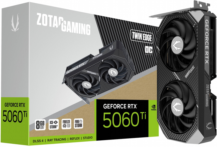 Karta graficzna Zotac PCI-Ex GeForce RTX 5060 Ti GAMING Twin Edge OC 8GB GDDR7 (128bit) (2602/28000) (HDMI, 3 x DisplayPort) (ZT-B50610H-10M) - obraz 7