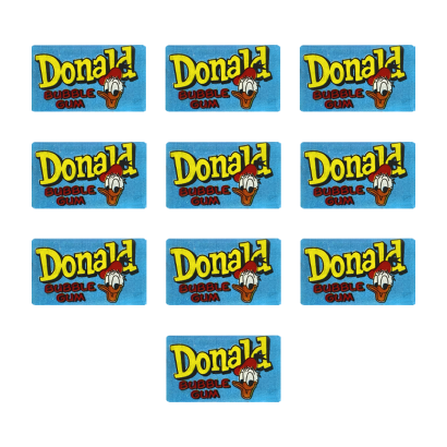Набір Жувальна Гумка Donald Bubble Gum 10шт Blue 4,5g - Фото 1 Набір Жувальна Гумка Donald Bubble Gum 10шт Blue 4,5g - зображення 1