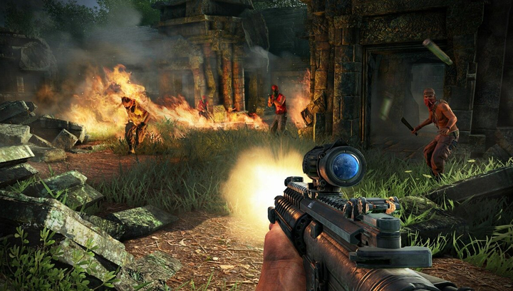 Игра Microsoft Xbox 360 Far Cry 3 + 4 Double Pack Английская Версия DVD 2шт Б/У - изображение 6