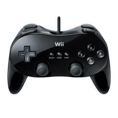 Геймпад Дротовий Nintendo Wii RVL-005(-02) Classic Controller Pro Black 1m Б/У - Фото 1 Геймпад Дротовий Nintendo Wii RVL-005(-02) Classic Controller Pro Black 1m Б/У - зображення 1