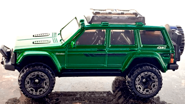 Машинка Базовая Hot Wheels '95 Jeep Cherokee HCT10 Baja Blazers Green 1шт - Фото 4 Машинка Базовая Hot Wheels '95 Jeep Cherokee HCT10 Baja Blazers Green 1шт - изображение 4