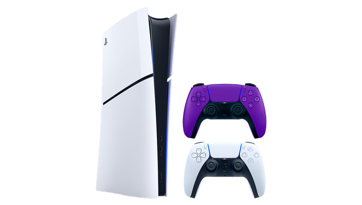 Набор Консоль Sony PlayStation 5 Slim Digital Edition 825GB White + Геймпад Беспроводной DualSense Purple - Фото 2 Набор Консоль Sony PlayStation 5 Slim Digital Edition 825GB White + Геймпад Беспроводной DualSense Purple - изображение 2