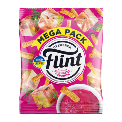 Сухарики Flint со Вкусом Холодца с Хреном 110g - Фото 1 Сухарики Flint со Вкусом Холодца с Хреном 110g - изображение 1