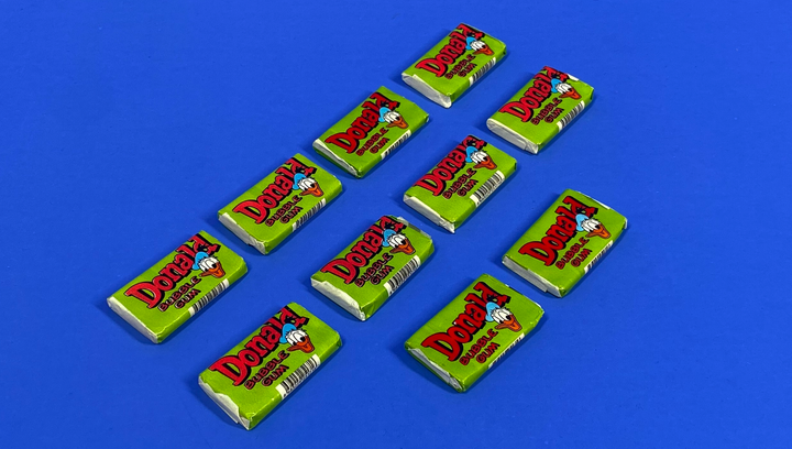 Набір Жувальна Гумка 10шт Donald Bubble Gum Red Blue Yellow Green 4,5g - зображення 4