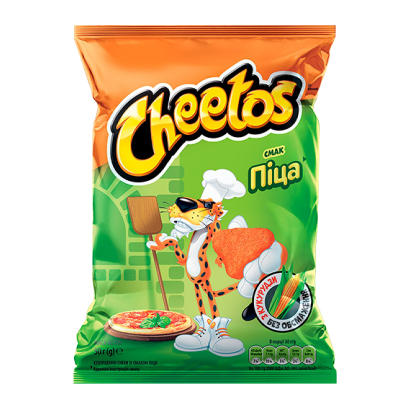 Снеки Cheetos Кукурудзяні зі Смаком Піци 50g - Фото 1 Снеки Cheetos Кукурудзяні зі Смаком Піци 50g - зображення 1