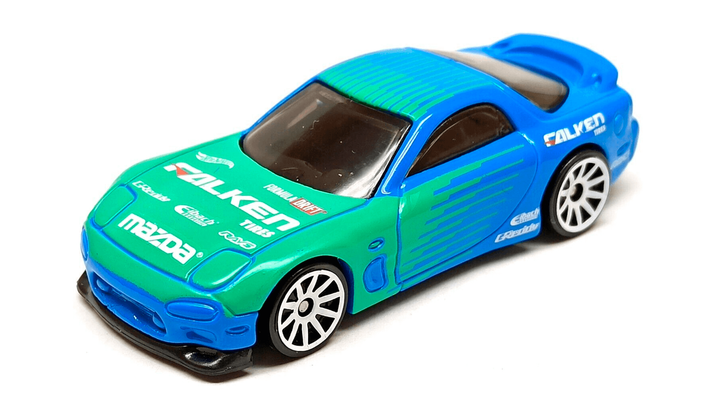 Машинка Базовая Hot Wheels '95 Mazda RX-7 HCV86 Drift Green Blue