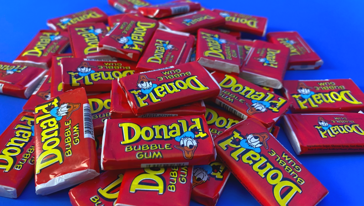 Набір Жувальна Гумка 100шт Donald Bubble Gum Red Blue Yellow Green 4,5g - зображення 2