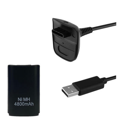 Аккумулятор RMC Xbox 360 Play And Charge Kit + Кабель USB Black - Фото 1 Аккумулятор RMC Xbox 360 Play And Charge Kit + Кабель USB Black - изображение 1