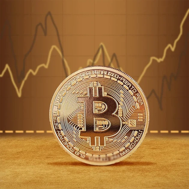 Сувенирная монета Биткоин(Bitcoin) BTC, на подарок в капсуле - изображение 2